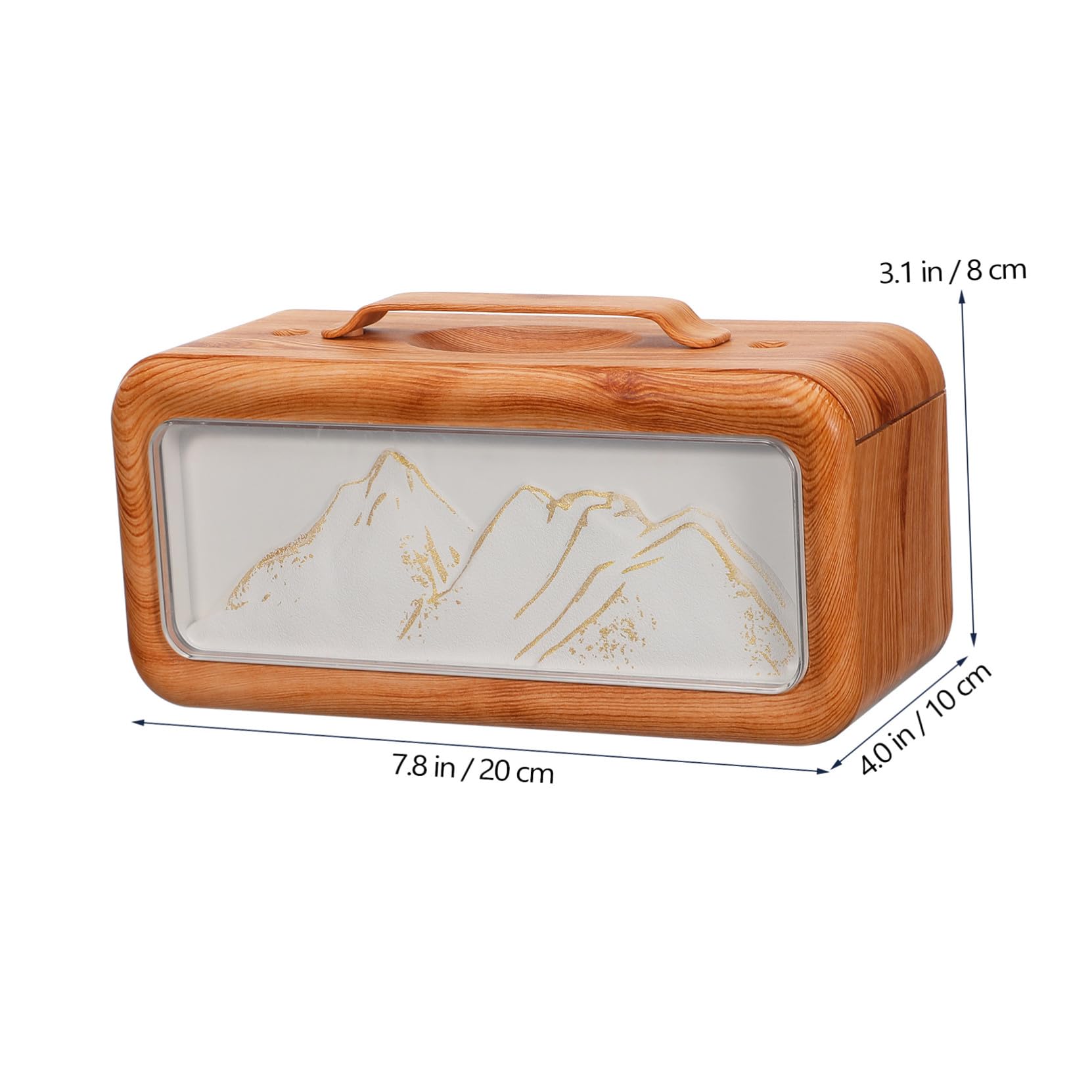 Umidificatore da Scrivania per Interni Doppia Nebulizzazione Effetto Legno Mountain Adatto Camera da Letto Ufficio Auto e Piante
