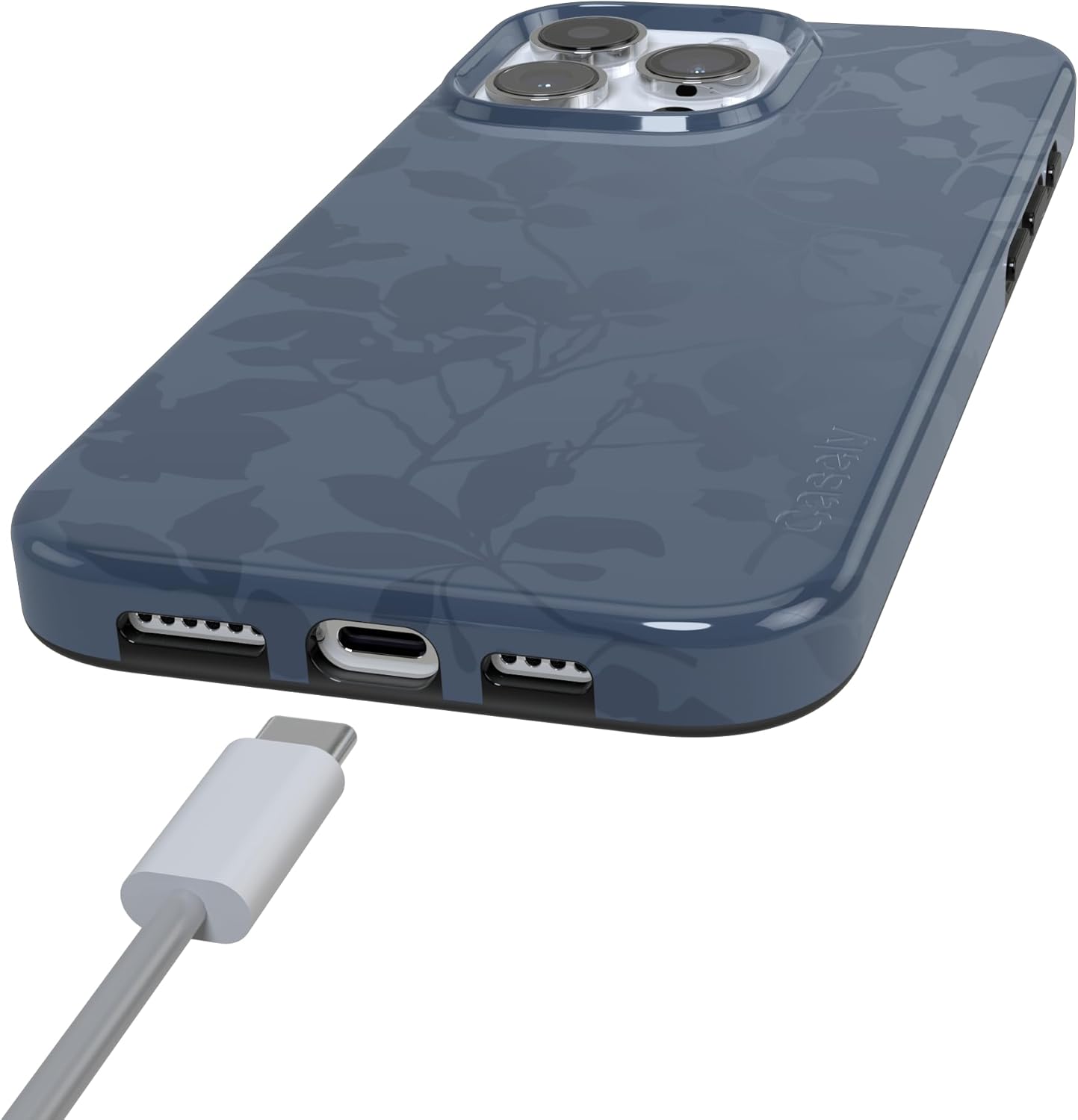 Casely iPhone 16 Pro Case | Moody Monochrome | Twilight Flora | Compatible with MagSafe | Classic Ultra Thin Design