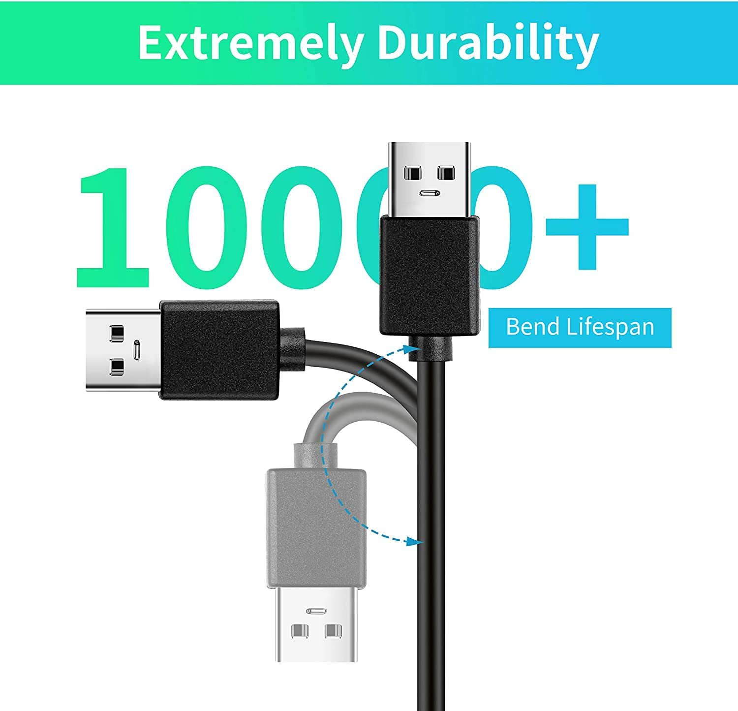 Cable Usb 3.0 A Micro Usb Para Disco Externo Wd Seagate Color Azul