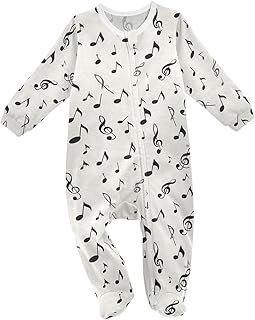 Baby One-Piece Footies Long Sleeve Rompers Pajamas Zip Front Pjs for Boys Girls kids
