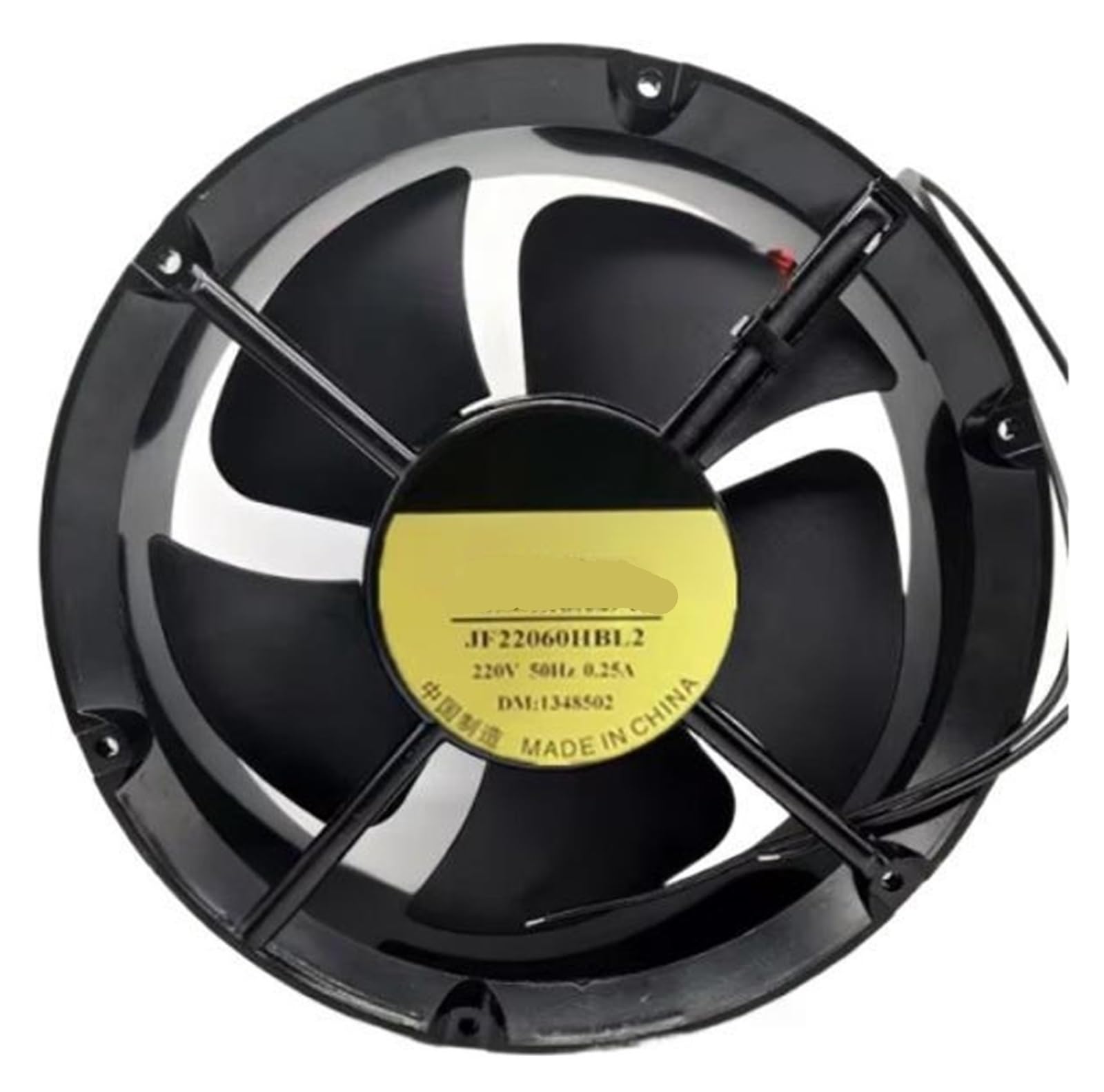 YMUGUEGH JF22060HBL2 AC 220V 0.25A 220x220x60mm 2-Wire Cooling Fan