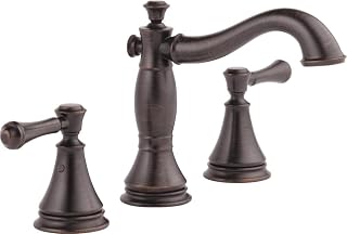 Delta Cassidy 3597LF-RBMPU Venetian Bronze 3-Hole Widespread Bathroom Faucet with Metal Pop-Up Drain