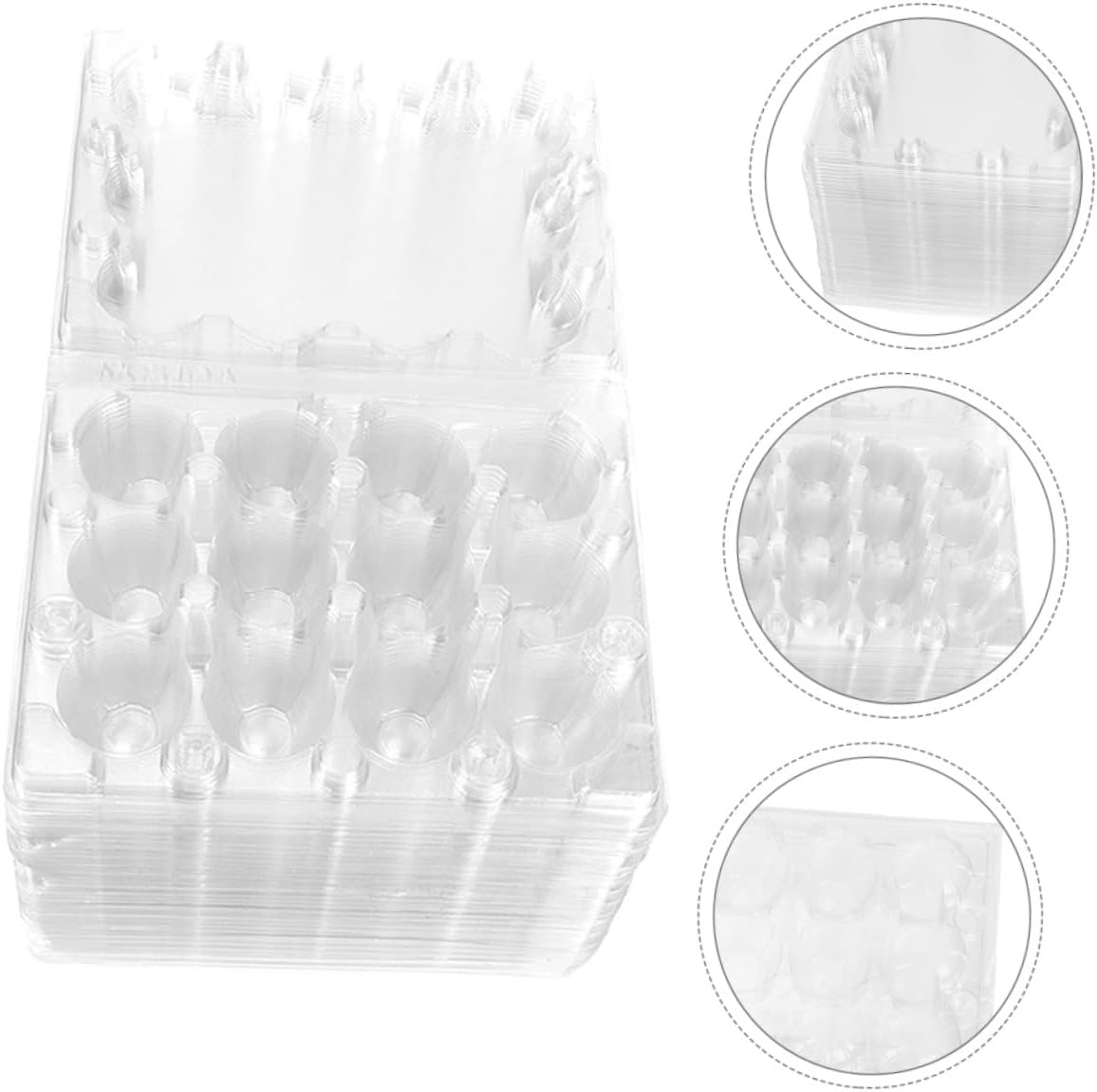 70pcs Plastic Quail Egg Cartons Tray with Shockproof Design for Convenient Access, Jumbo Size Egg Storage Box Suitable for Home Use and Retail