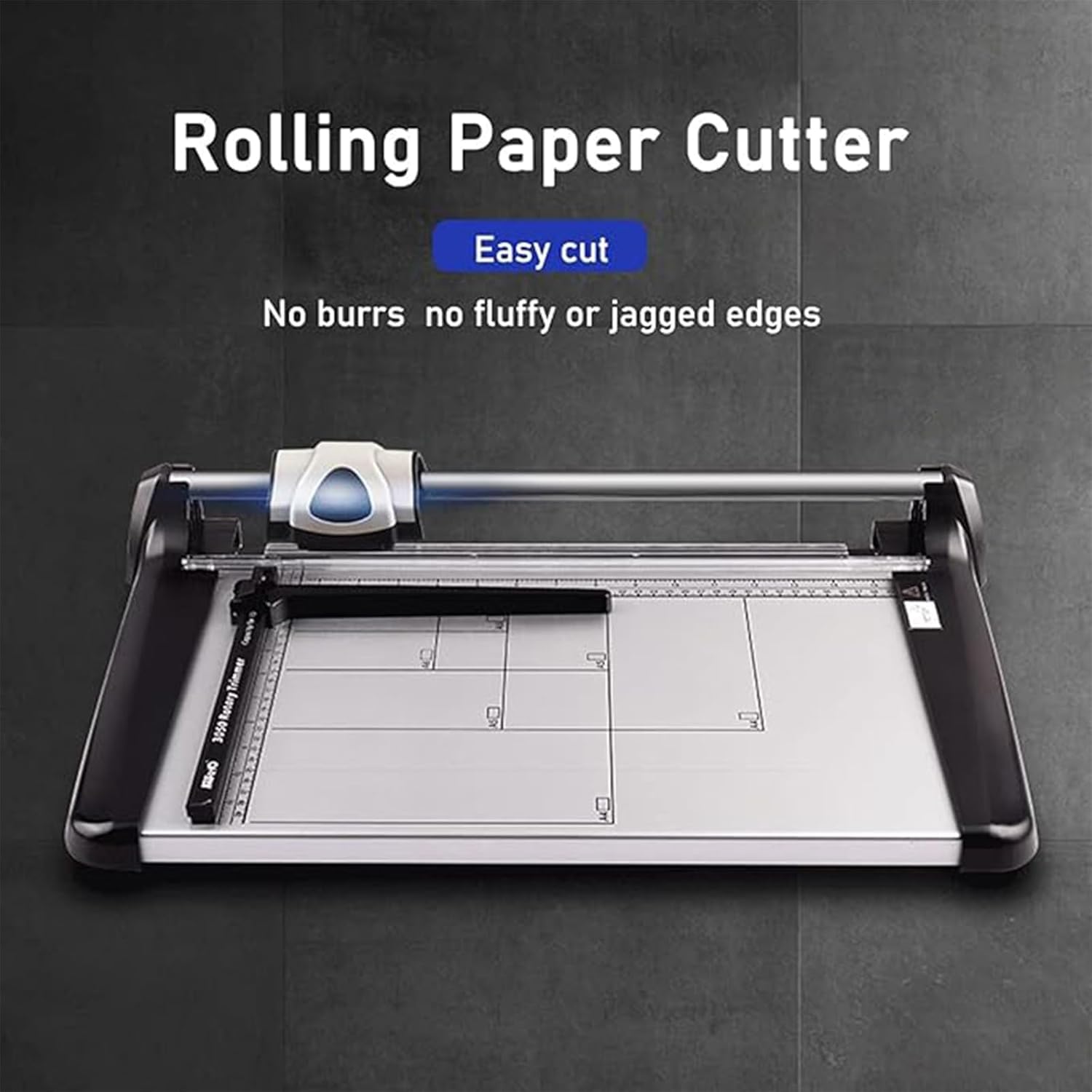 Recortadora de Papel rotativa con guía de cuadrícula para un Corte preciso de Fotos y películas.