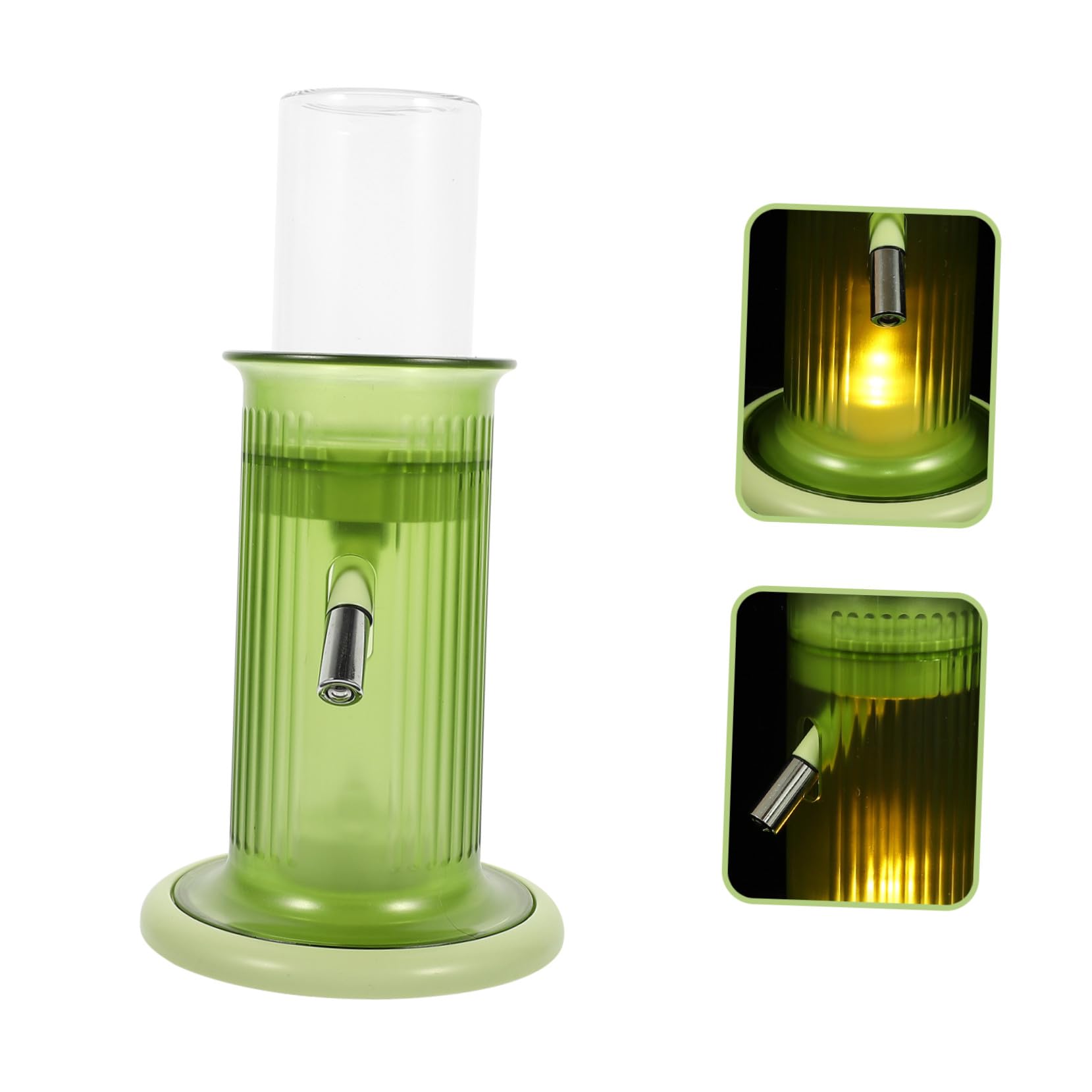 Hohopeti Distributeur d'eau Vertical pour Petits Animaux Biberon Délicat en Polypropylène Vert, Design Pratique et Facile à Utiliser, Accessoire pour Chinchillas