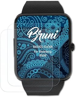 Bruni Screen Protector compatible with Roneberg RG08 Protector Film, crystal clear Protective Film (2X)