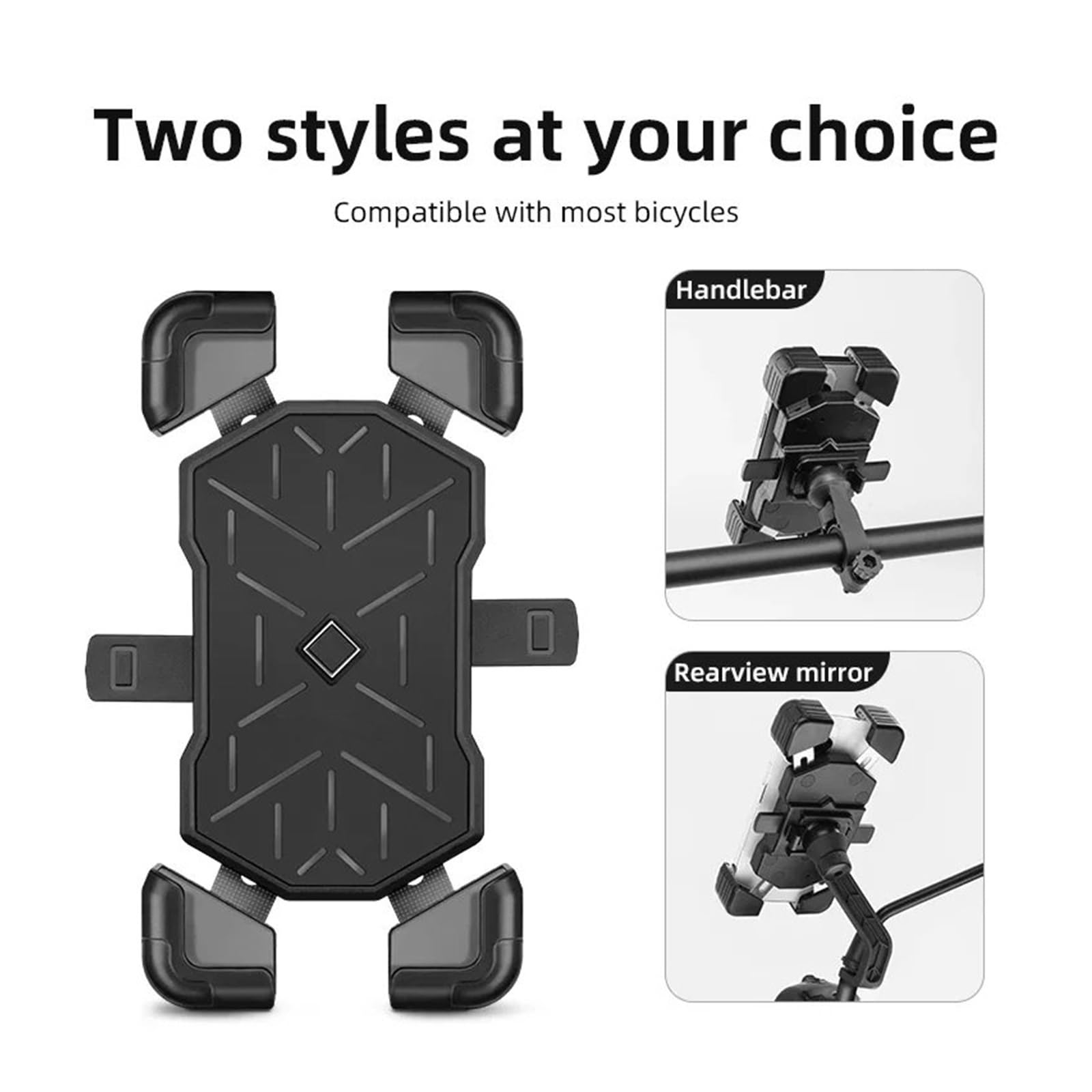 Porte Smartphon Velo Support De Téléphone De Vélo Vue À 360 ° Support De Téléphone De Vélo Universel Support Téléphone Portable 4,5 À 7,2 Pouces Support Antichoc Support Telephone Velo(Handle stand 01