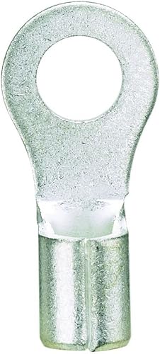 Panduit P14-14R-C Ring Terminal, Non-Insulated, 18 - 14 AWG, 1/4-Inch Stud Size 
