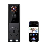 1080P Wireless Smart Doorbell Camera, AI Human Detection, 2.4GHz Wi-Fi Only, Color Night Vision, Two-Way Audio, Battery Powered, Cloud Storage(Sold Separately)
