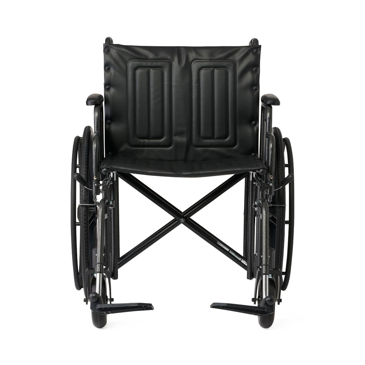24" Bariatric Wheelchair, Removable Desk-Length Armrests and Swing-Away Foot Rests