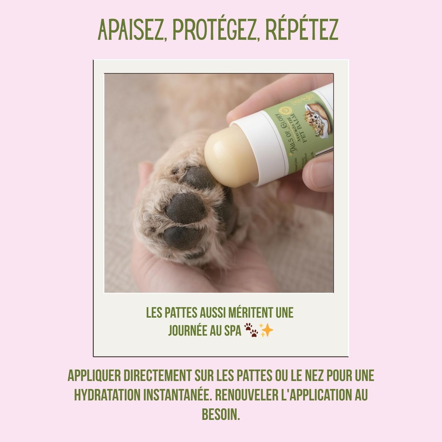 Baume Pattes & Truffe Chien Naturel 30g – Baume Coussinets Chien hydratant, Protection Nez & Coussinets, baume réparateur Pattes Chien & Patte de Chat