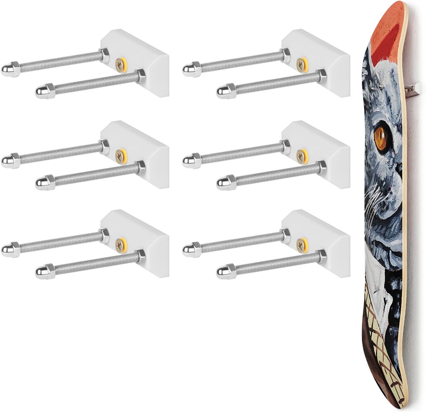 Alumy Skateboard Deck Display Wall Mount,Skate Deck Display Wall Mount for Skatebord Deck Display and Skateboard Deck Decoration