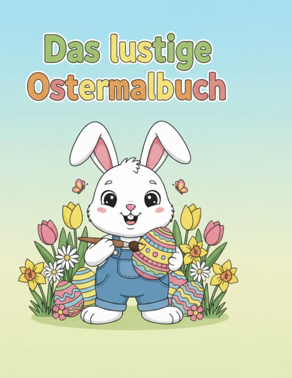 Das lustige Ostermalbuch: 25 süße Frühlingsmotive - Hasen, Küken & bunte Eier