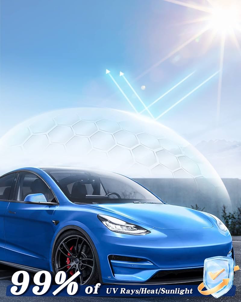 Amazon.com: Tesla Model Y Roof Sunshades, 2 in 1 Ice Crystal