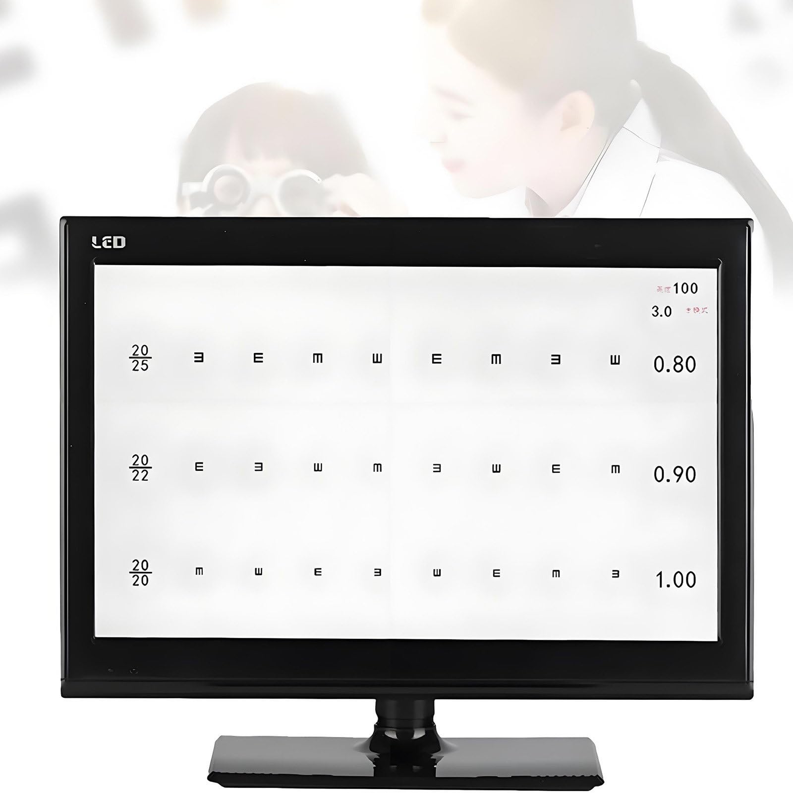 Panel óptico del gráfico de la agudeza Visual Digital del LCD con múltiples Objetivos visuales, Distancia de medición Ajustable de 1-6m para los exámenes médicos de la Vista