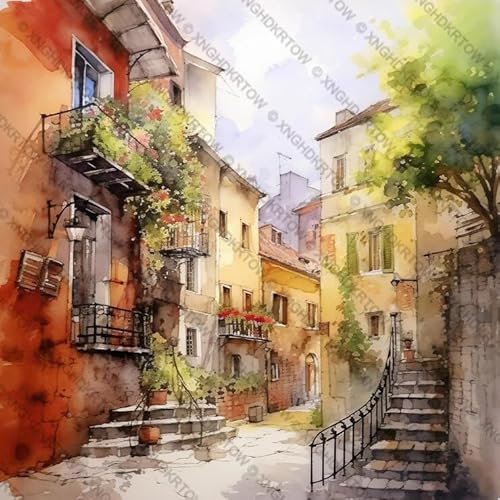 500 Piece Brushstrokes of Nostalgia Sketching Old Neighborhoods Markets Cafs
