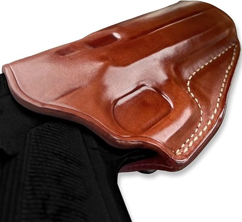 Miniatura 4 de Funda de piel prémium para remo OWB con parte superior abierta para CZ 97B de 4.8 pulgadas, dibujo a mano derecha, color marrón #1501#