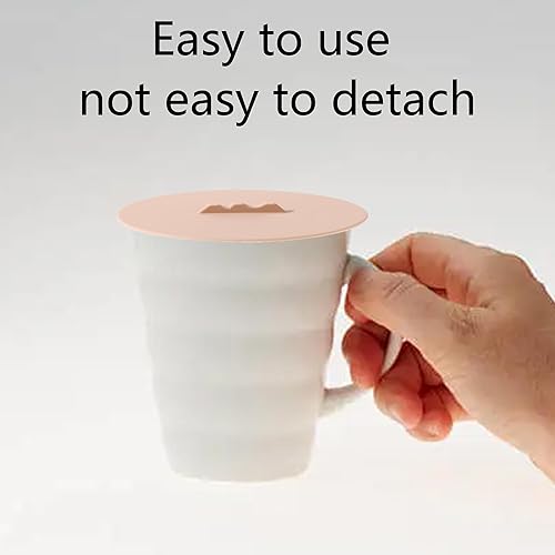 Miniatura 4 de Septe 6 fundas de silicona para tazas, tapas de silicona para tazas de café (6 colores, estilo B)