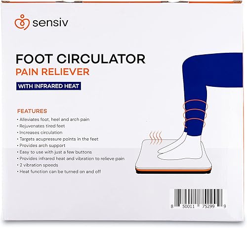 Miniatura 8 de Masajeador de pies de acupresión para circulación sanguínea y alivio del dolor para dolor de pies y fascitis plantar, calor infrarrojo con vibración