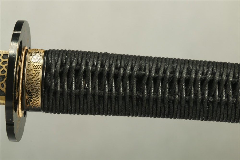Damascus Folded Steel Japanese Sword Samurai Katana Iron TSUBA Prepared Ito