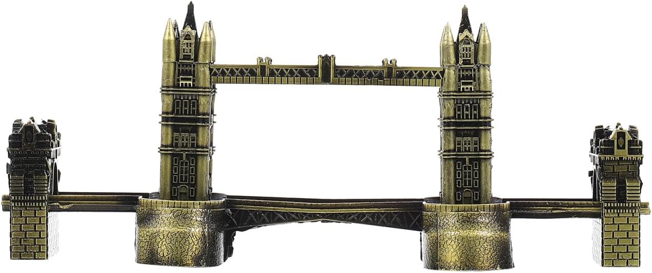 BESTOYARD Thames Bridge Model London Bridge Model UK Architecture Model World Famous Architecture Model London Tower Bridge Decoration Metal Building Model Travel Vintage Alloy Twin Towers