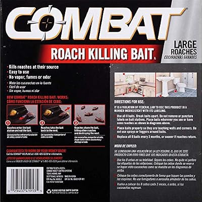 Roach Killing Bait, Large Roach Bait Station, Kills The Nest, Child-Resistant, 8 Count- 2 Pack