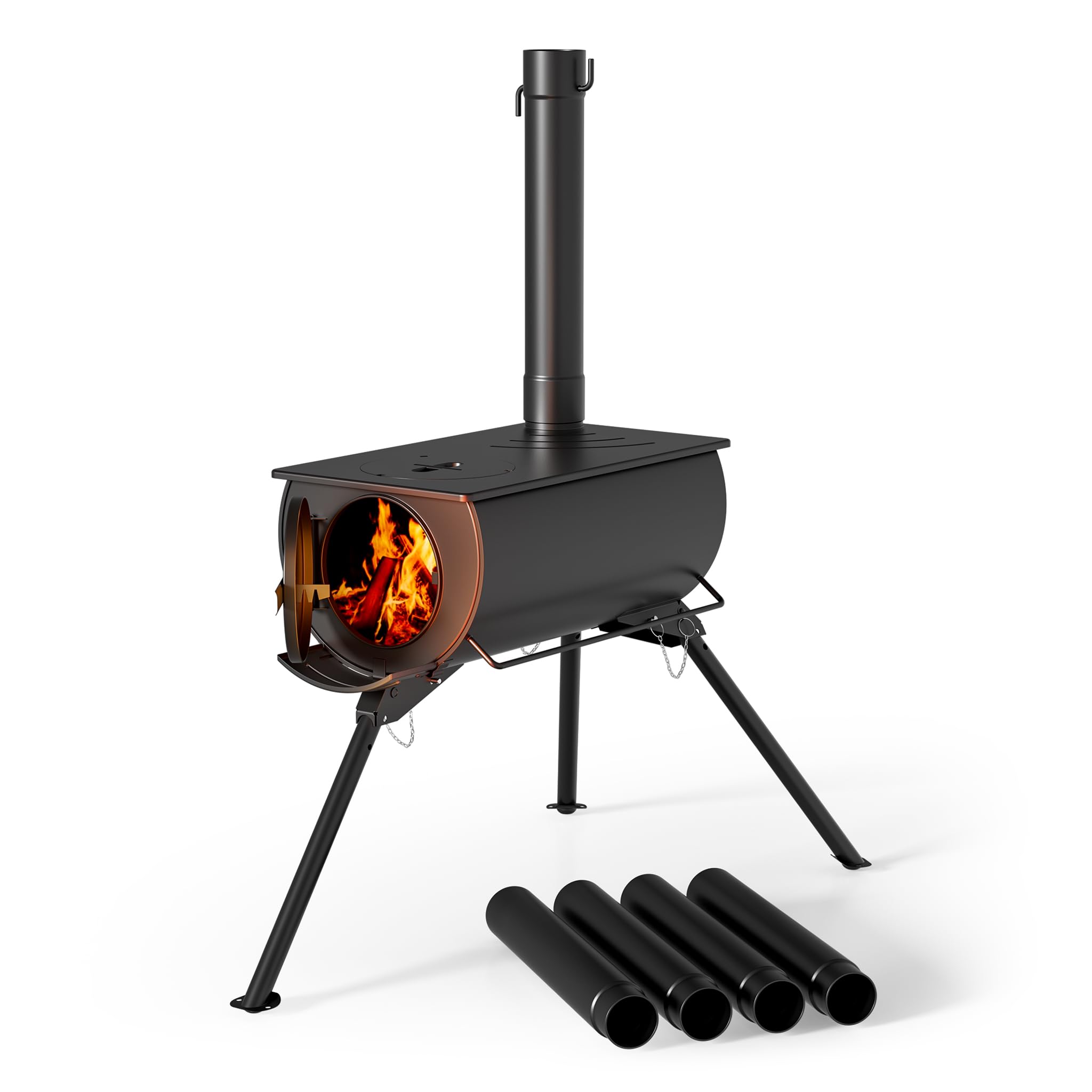 wiltec poêle pour tente de camping