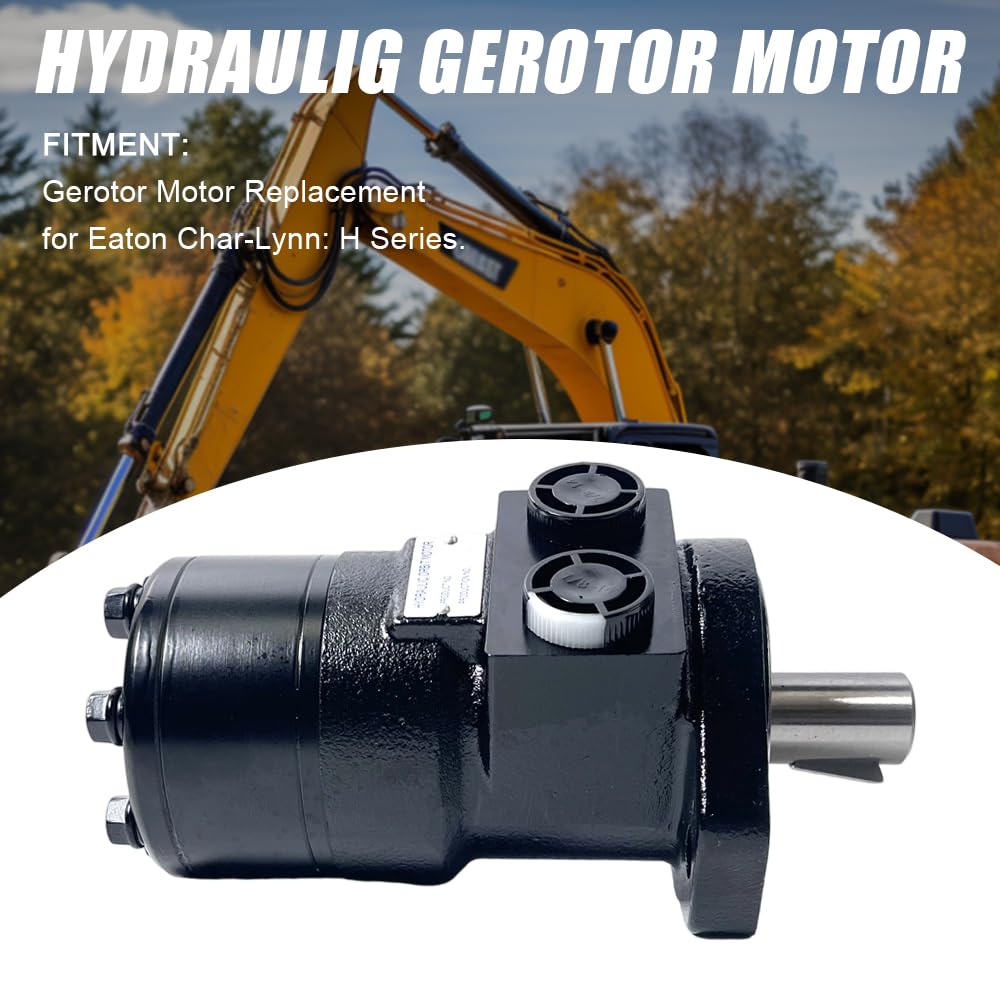 Hydraulic Motor 50cc Low Speed High Torque Orbital - Replacement for Equipment with SAE A 2 Bolt Flange Pattern, Maximum 787 in-lbs Torque 760 RPM 10.5 GPM Flow Capacity