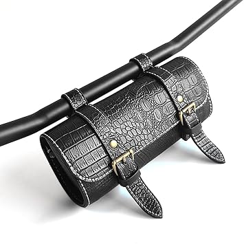 Motorbike Pouch Motorcycle Saddle Bag Mini Motorcycle Fork Handlebar PU Leather Tool Storage Bag