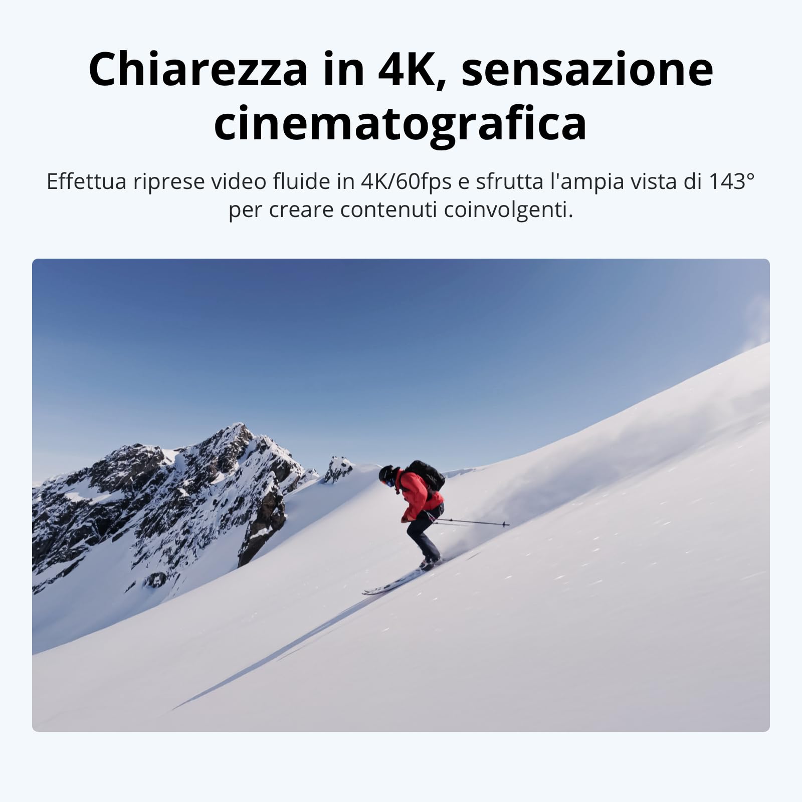 DJI Osmo Nano Combo Viaggio (128 GB), vlog camera 4K indossabile | Con mini asta di estensione | Sensore 1/1,3″ | 4K/60fps e FOV di 143° | Autonomia 200 min | Design magnetico indossabile