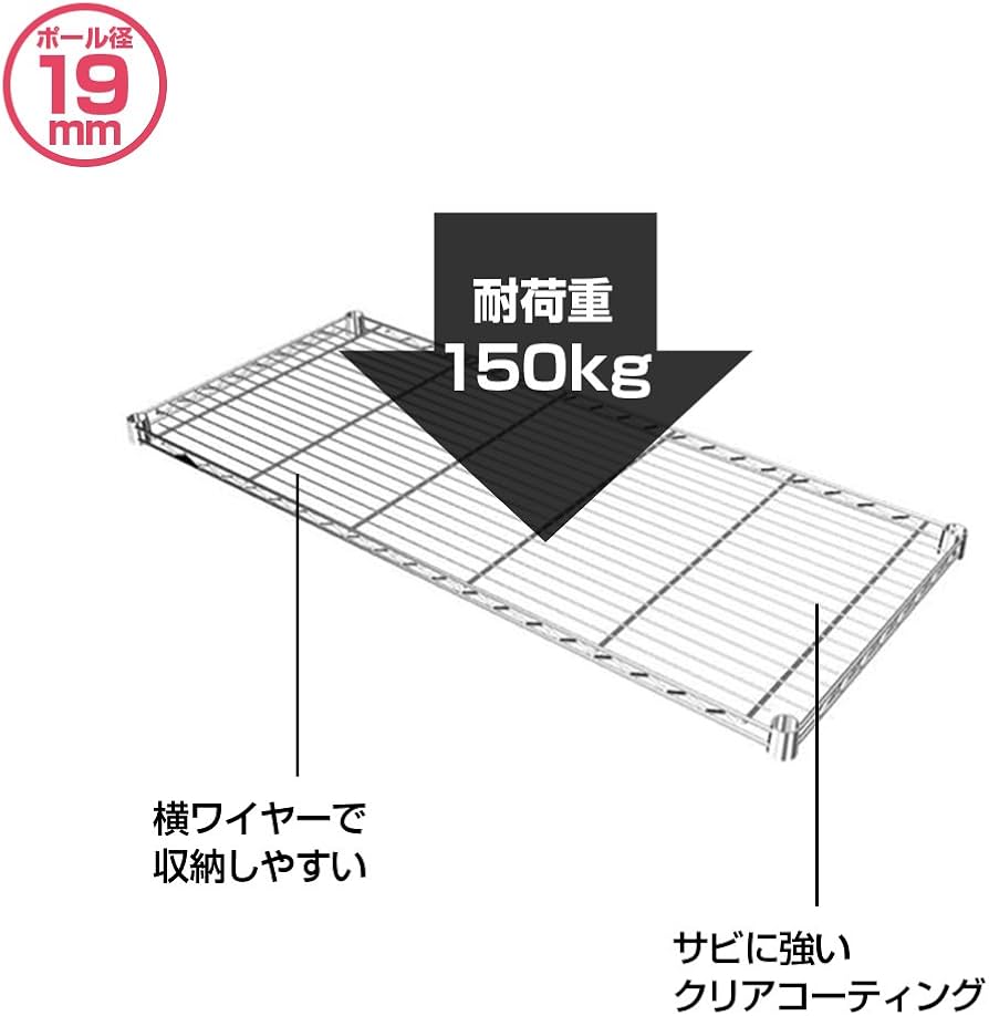 Amazon｜ドウシシャ ルミナスラック スチールラックパーツ スチール棚