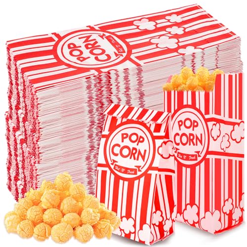 Image of 900 Pcs Popcorn Bags, 1 Oz Paper Popcorn Bag Individual Servings Bulk for Pop corn Machine Accessories Supplies Movie Nights Cinema Kitchen Supplies