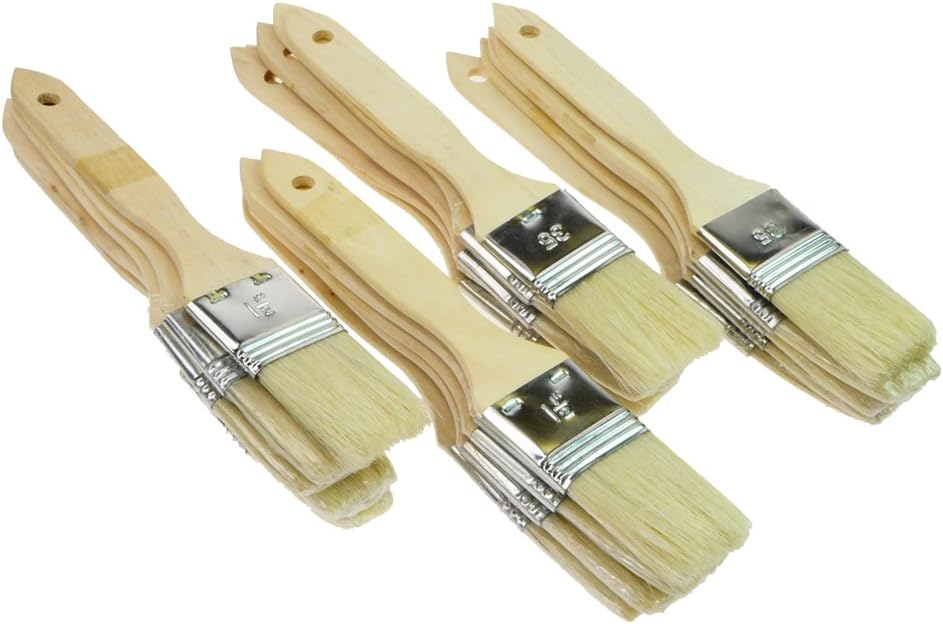 Rotix-98071 Flat Brush 35 mm, Brush for Glue and Crafts, Paintbrush Glaze Brush, Pack of 20