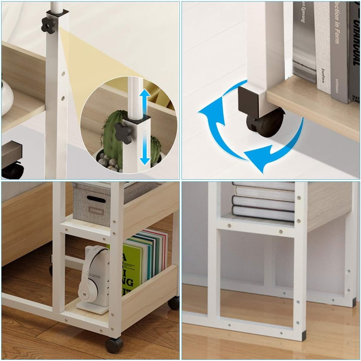 Bіg Sаlе JACENTHOME Home Office Desk 31x16'' Moveable Height Adjustable Creative PC Notebook Writing Workstation Laptop Table with Wheels for Study Room Bedroom Living Room Buу 1 gеt 1 JACENTHOME Home Office Desk 31x16'' Moveable Height Adjustable Creative PC Notebook Writing Workstation Laptop Table with Wheels for Study Room Bedroom Living Room