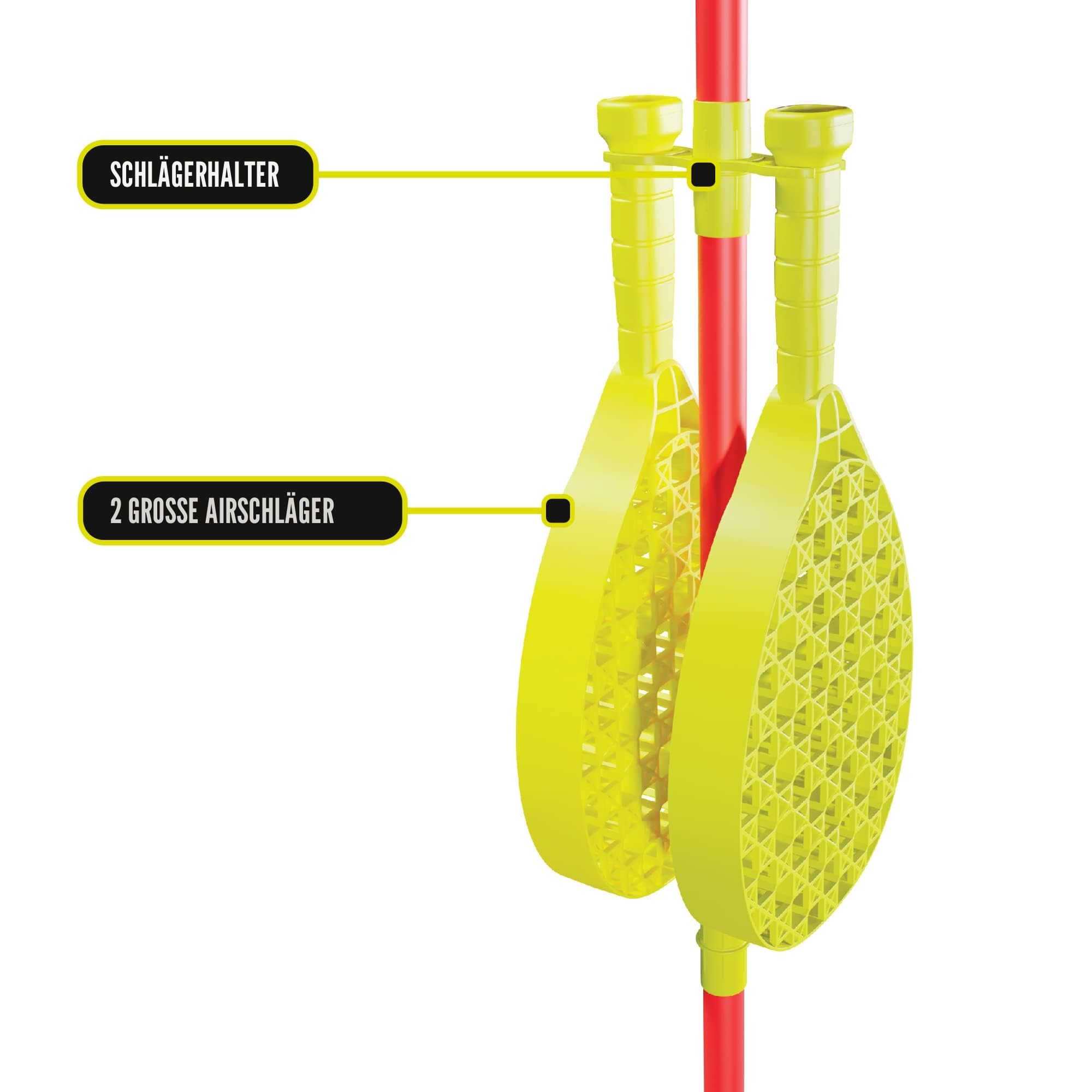 Swingball Classic Original | Rot und Gelb | Outdoor-Aktivitäten | Traditioneller Stock im Boden Set | Echter Tennisball und 2 Meisterschaftsschläger | Geeignet für alle 5 Jahre +