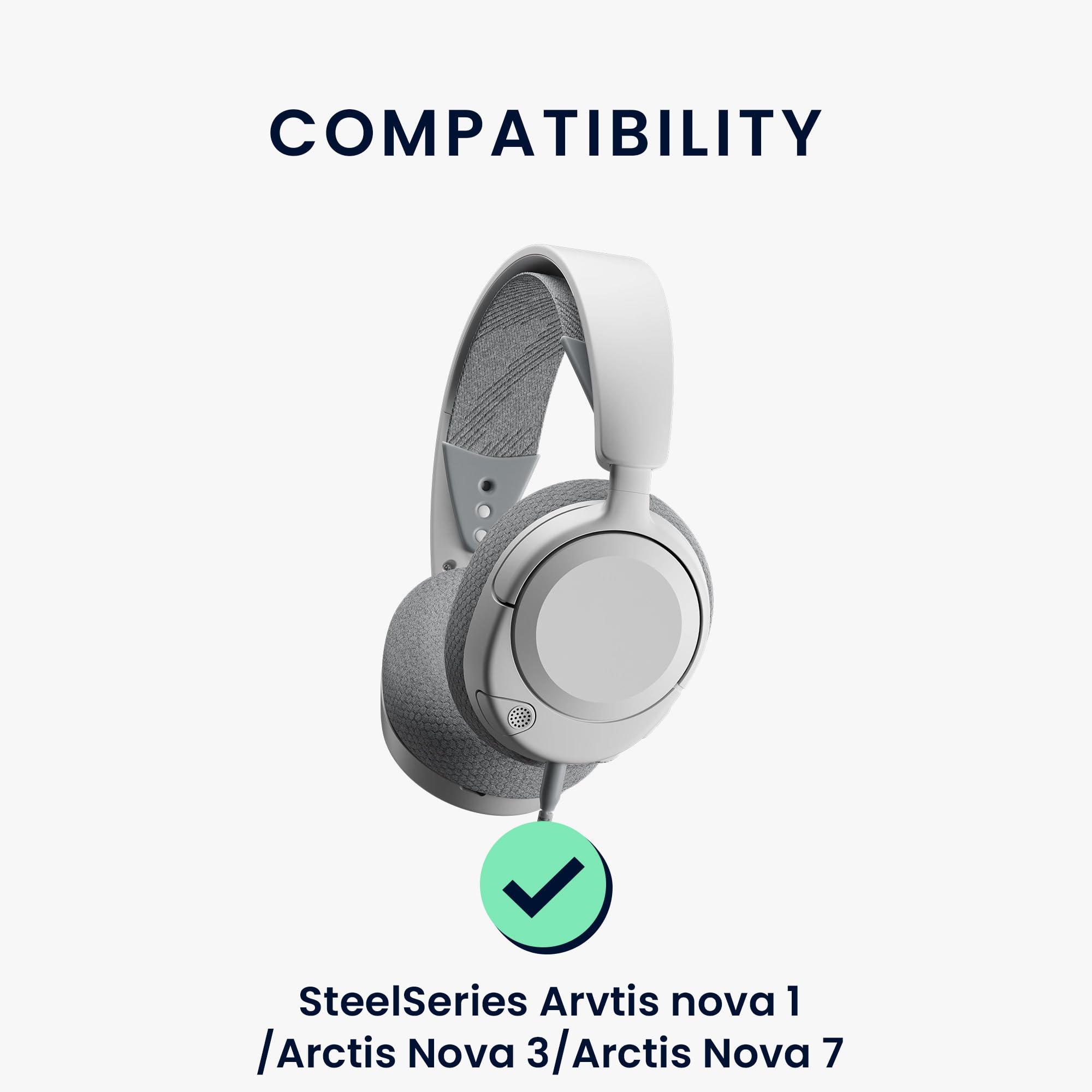 kwmobile 2x Headphone EarpPads for SteelSeries Arctis Nova 1 / Arctis Nova 3 / Arctis Nova 7 Replacement Ear Pads - Image 2