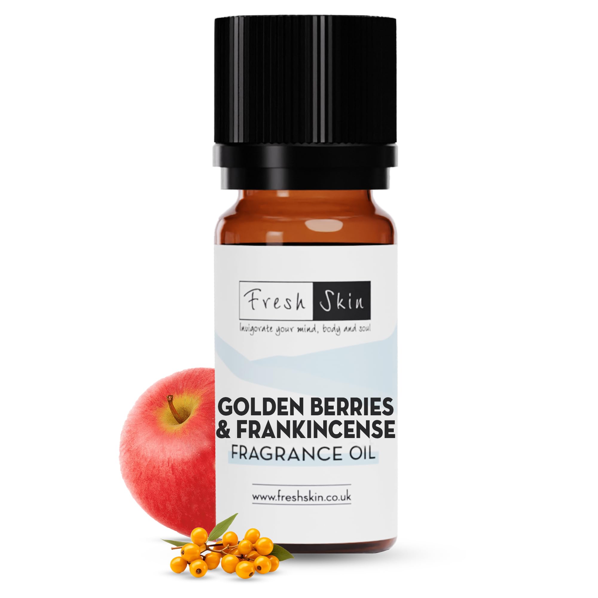 Golden Berries & Frankincense 10ml Fragrance Oil Multi Listing - Freshskin Fragrance Oils - Candles, Bath Bombs, Soap Making & Wax Melts - Cosmetic Grade - A Rich, Complex, & Long Lasting Scent!