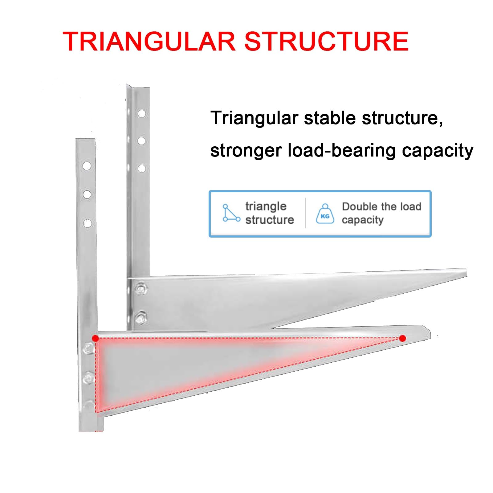 Mini soportes de montaje divididos para aire acondicionado y bombas de calor, ancho ajustable, capacidad de carga de 480 kg, soporte de unidad exterior resistente