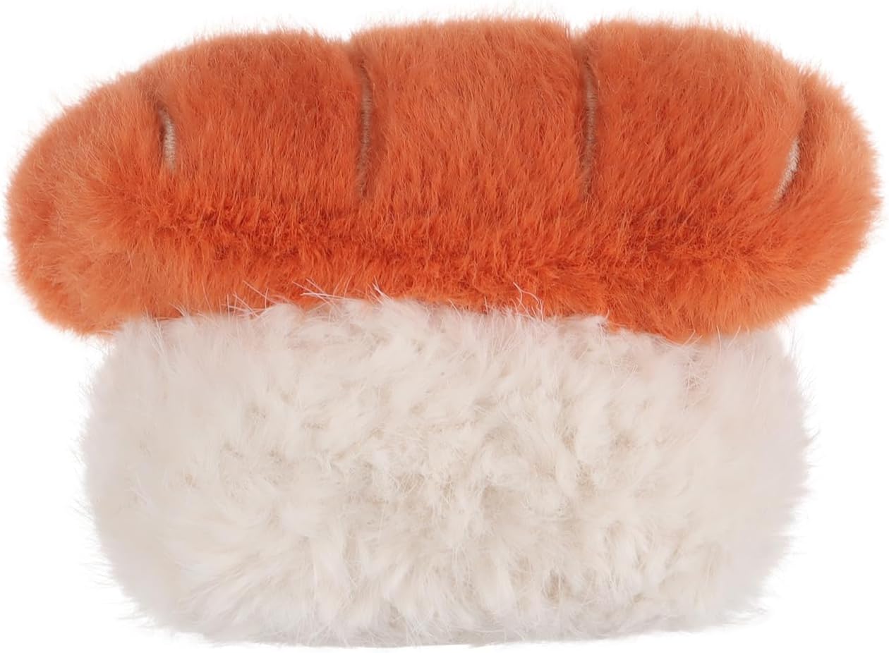 Apricot Lamb Sushi Plush Food Plushies Stuffed Animals for Kids, Soft Cute Plush Toys for Baby Girl and Boy, Fluffy Salmon Sushi
