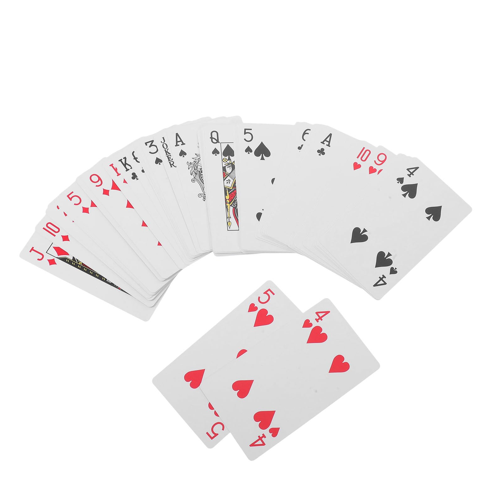 12 Set Carte da Gioco Plastiche Strette per Guan Dan, Formato lungo Rosso