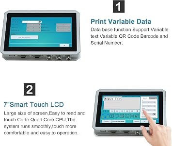 PEKOKO LBX2000 Industrial Online Inkjet Printer Automatic Batch Coding & Marking Machine for Date Code,QRcode,Barcode,Logo/Image,Serial Number,High-Resolution Alphanumeric Text Printing on Packages.