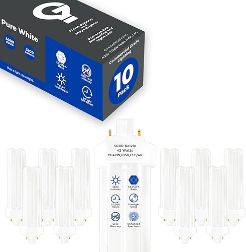 Miniatura 155 de GoodBulb - Focos CFL PL, paquete de 10 unidades 3500K
