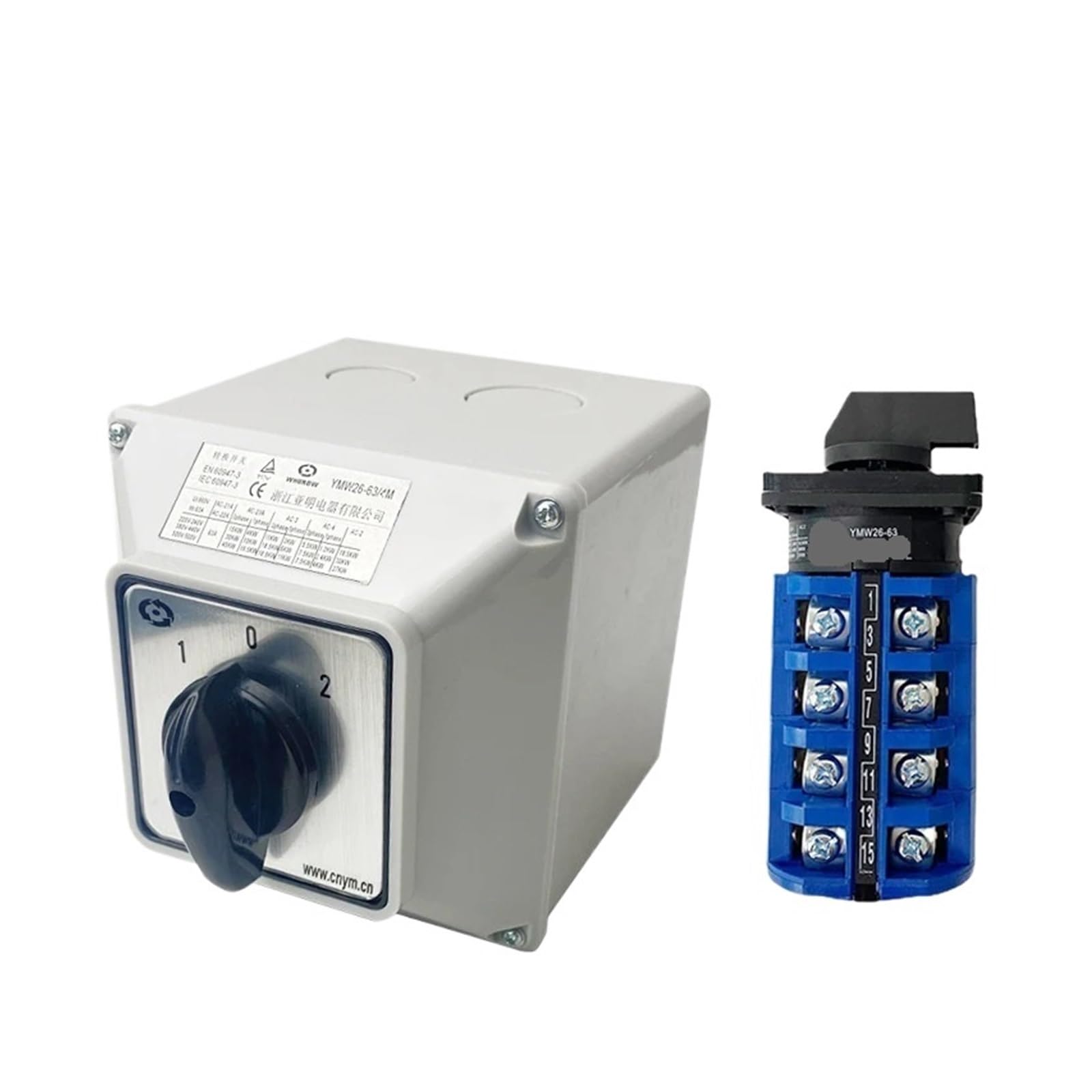VSPPJYFG YMW26 LW26-63/4M Changeover Cam Switch 63A 4 Poles Optional Position Waterproof Enclosure Interruptores Electricos(01)