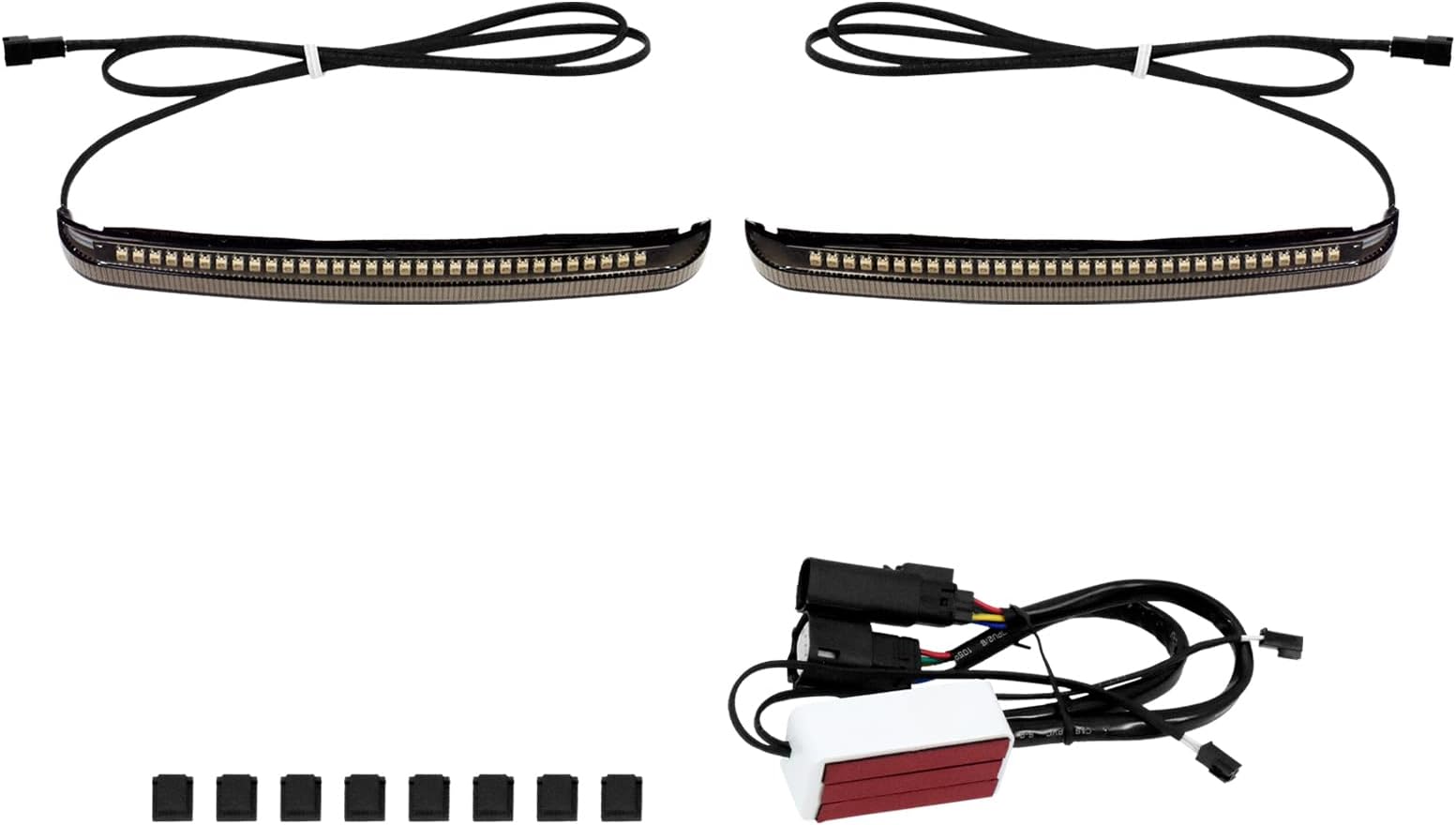 YHMTIVTU Motorcycle Saddlebag Tail Light LED Sequential Turn Signals Running Brake Lamp Fit for 2014-2022 Harley Touring Road King Road Gilde Street Gilde Electra Glide Ultra Limited Smoked Lens