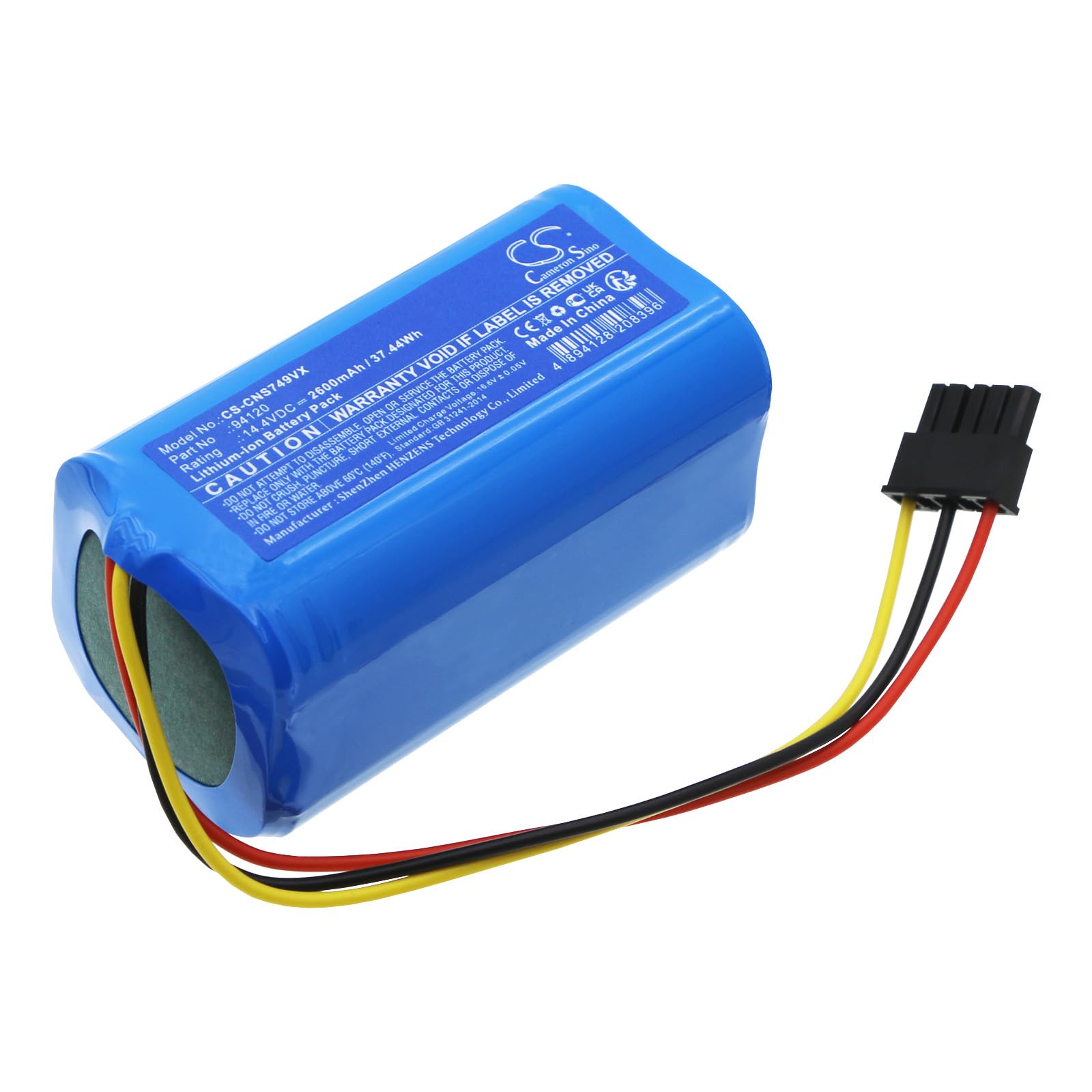 TECHTEK Batería 2600mAh Compatible con [Cecotec] Conga 7490 Immortal Genesis, Conga 7490 Ultimate, Ultimate Genesis sustituye 94120
