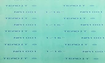 Sur-Seal NA1001.06230X30 Green/White/Blue Nitrile Aramid TEADIT NA1001 Non-Asbestos Sheet Gasket, 29.5" Length x 31.5" Width x 1/16" Thick