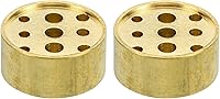 PATIKIL Brass Incense Holder 2 Pack - 9 Hole Stick & Cone Burner Stand for Yoga Spa Home Office, Durable 0.8" Base