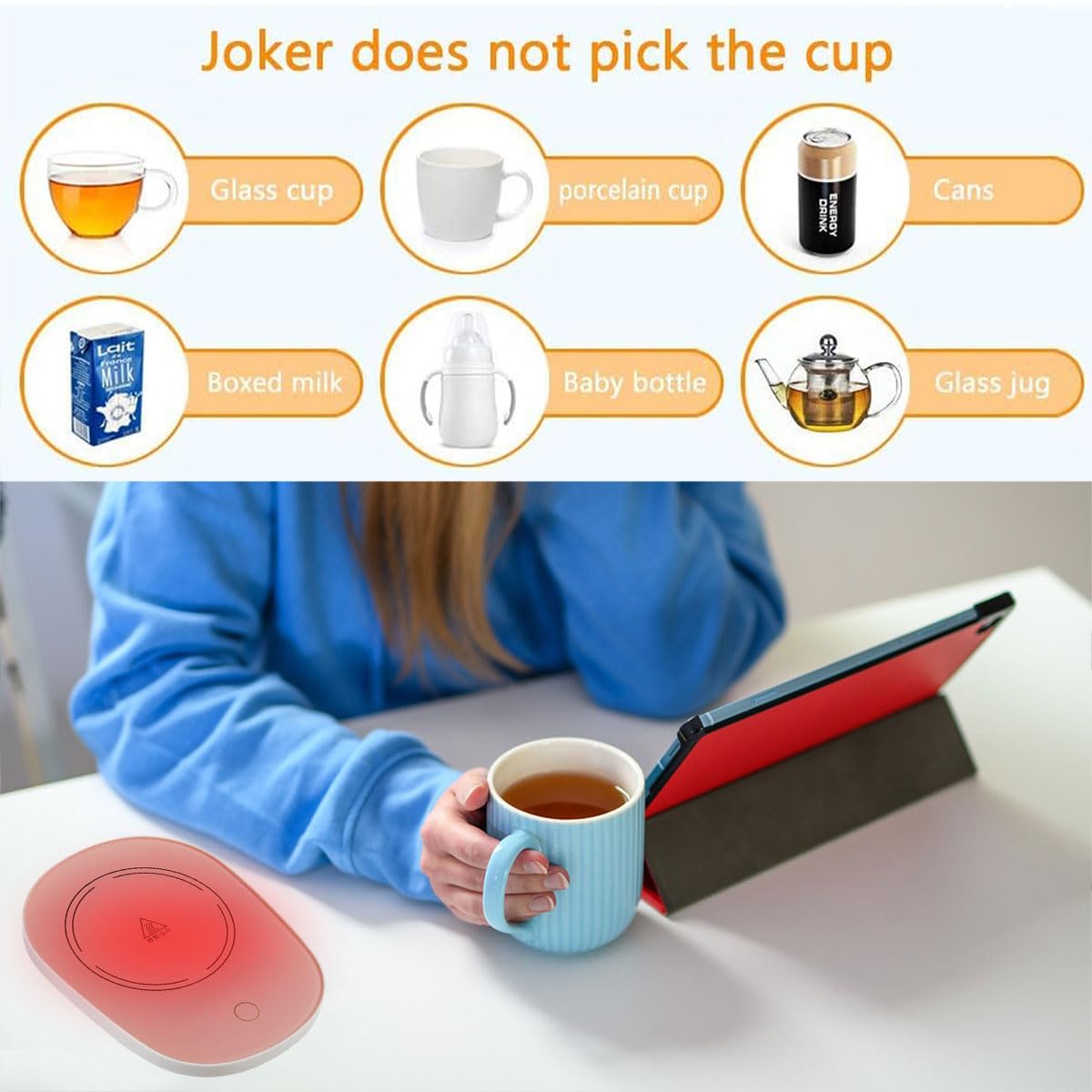 Scalda Tazza Usb,Scaldatazze Da Caffè,Usb Digitale 55 ℃ Scalda Bevande,Scalda Tazza Portatile,Scalda Tazze, Scalda Tazza Elettrico Intelligente Per Scrivania Da Ufficio,Tè caldo,succo,latte,Rosa