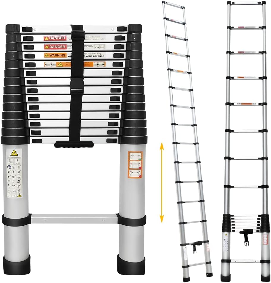 4.4M Telescopic Ladder 14.4FT MultiPurpose Aluminium Telescopic Ladder