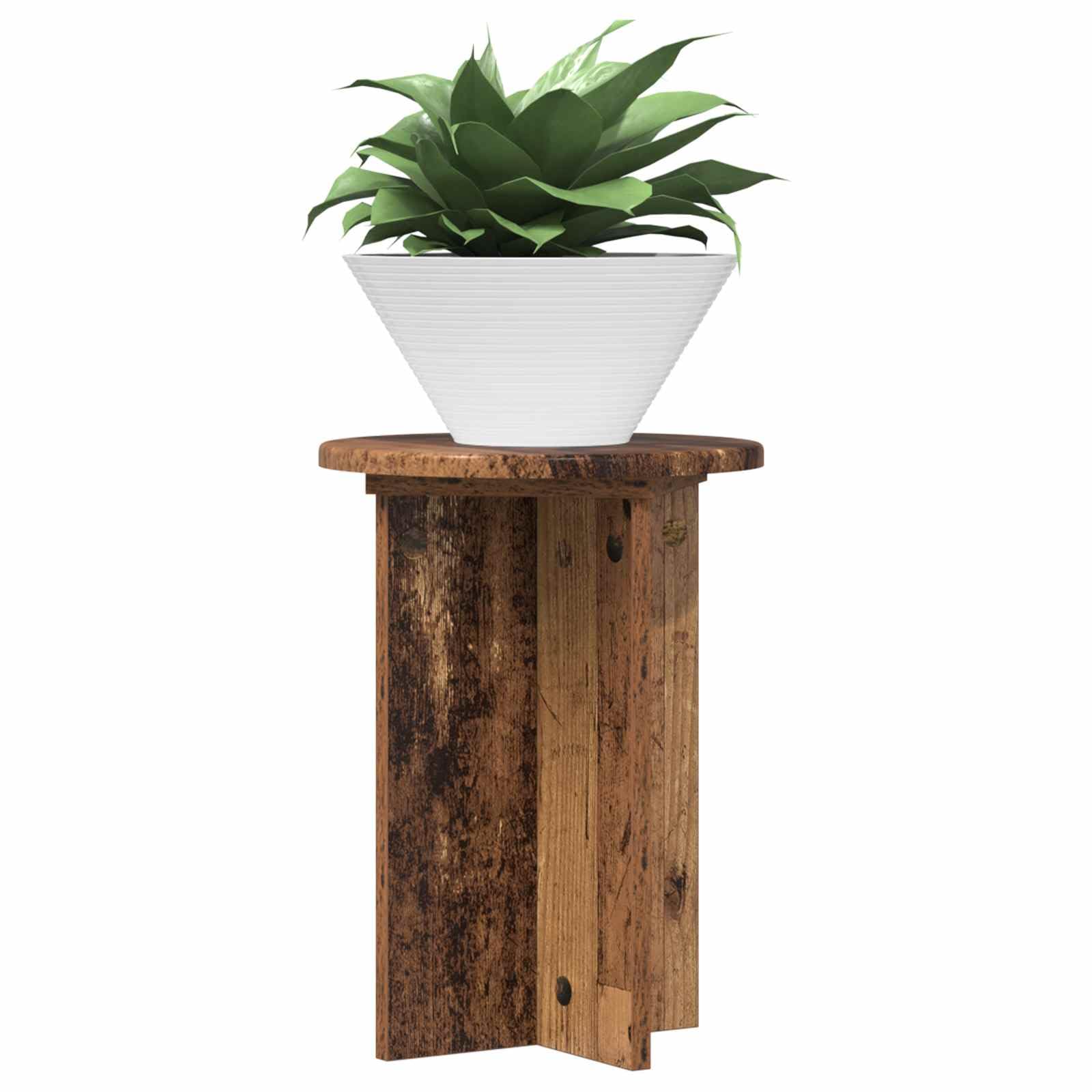 Supporto per piante 2 pz. Legno invecchiato 40 cm